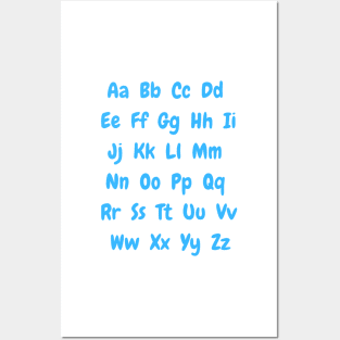 British english alphabet inblue Posters and Art